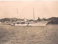 The Nahlin anchored in Russell 1932