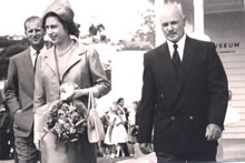 Queen Elizabeth II visits Russell Museum